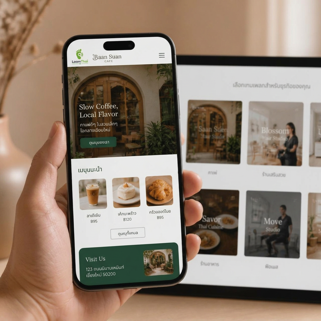 LoomLocal PWA showcase on phone and tablet